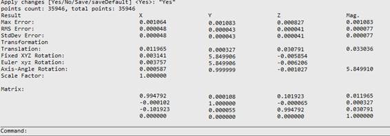 CAD software Registration by Pairs of Corresponding Points 22