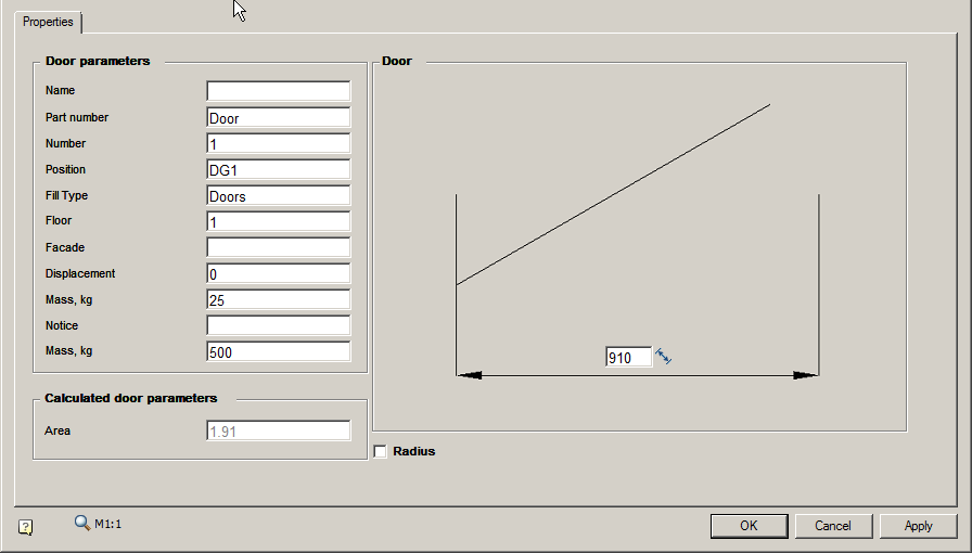 CAD drafting Door 9