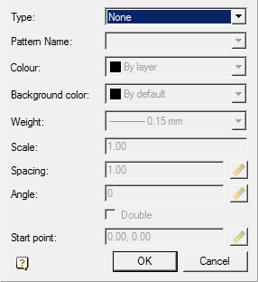 CAD software Parameters hatch 1
