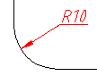 CAD drafting Radius 12