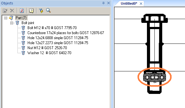 CAD drawing Remove fasteners 8