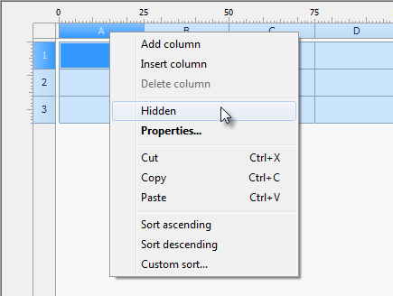 CAD drawing Editing the size of rows and columns 2