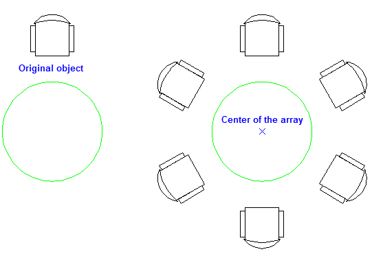 CAD software Arrays for arc trajectory 4