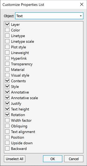 CAD drafting Quick Properties 6
