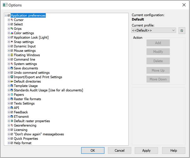 CAD drafting Tuning Program Parameters 9