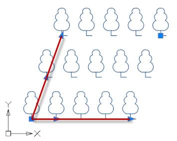CAD software Rectangular Array 10