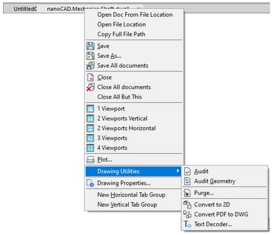 CAD software Opening a Document 25