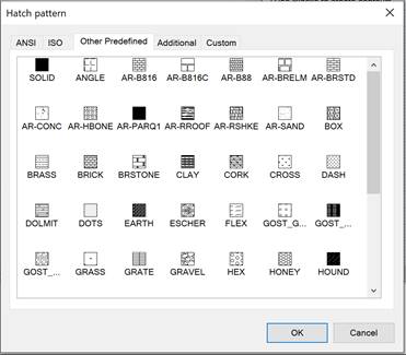CAD drawing Hatch Dialog Box 2