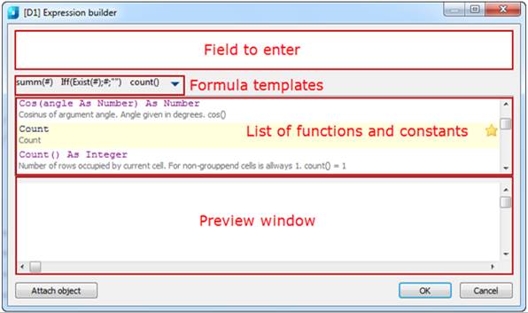 CAD software Expression Builder Interface 1