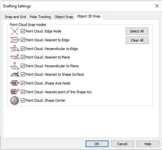 CAD drawing Point Clouds Display Settings 38
